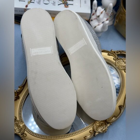 🆕 KURT GEIGER LONDON 🧿 NWOT Laney Silver Crystal Low Top Sneaker, Sz 40 US 9 - Picture 15 of 16